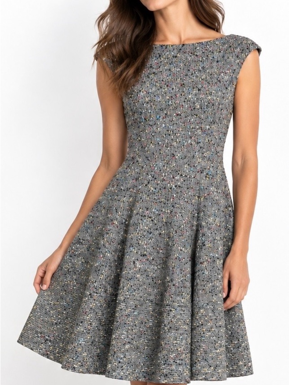 Talbot Runhof Golo10 Sequin Tweed Dress US 8 NWT